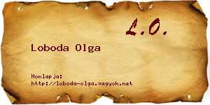 Loboda Olga névjegykártya